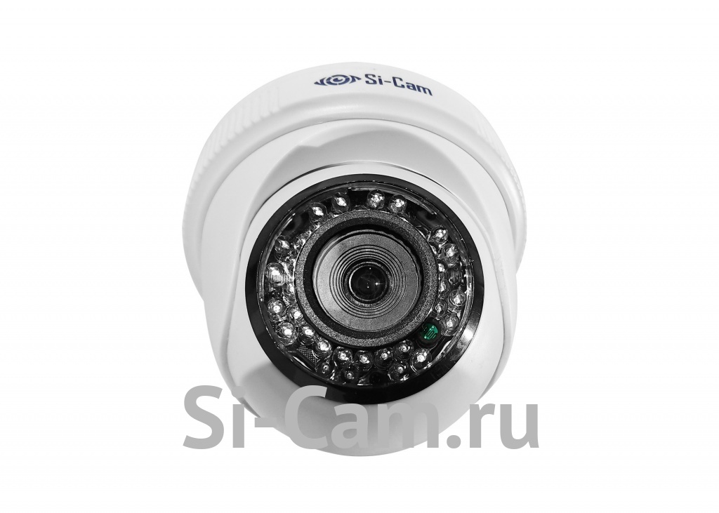 Si-Cam SC-HSW804F IR Купольная внутренняя AHD видеокамера(8 Mp, 3840*2160, 15к/с, CMOS, WDR, ИК подсветка)