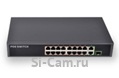 Si-Cam SC-DSPS16 PoE, 250W, 2Upl-G, 1SFP, 12.8Gbps 